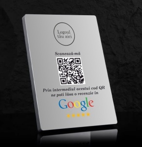Plachetă Argintie Personalizată cu Recenzie Google - Img 2