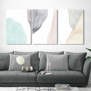 Set 3 Tablouri - Art Abstract with lines