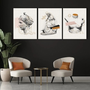 Set 3 Tablouri Canvas - Modern collage
