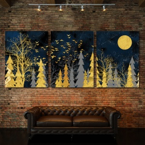 Set Tablouri Canvas - Golden Forest - Img 3