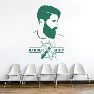 Sticker Barbershop (Barbershop bearded guy) - Img 2