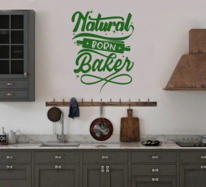 Sticker Bucatarie - Natural born baker