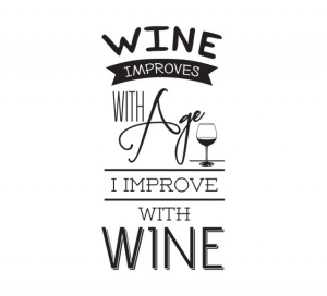Sticker Bucatarie - Wine improves with age - Img 2