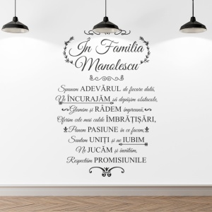 Sticker de perete “În Familia Noastra” pentru familie - Img 2