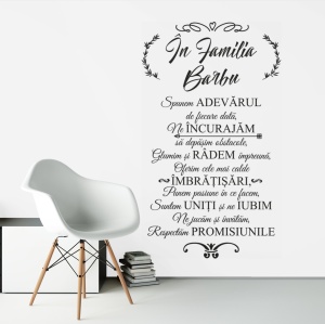 Sticker de perete “În Familia Ta” pentru familie