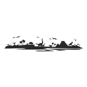 Sticker De Perete Dinosaur Landscape Jurassic Park - Img 3