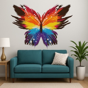 Sticker De Perete Fluturele Colorat
