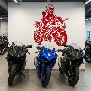 Sticker De Perete Motociclist