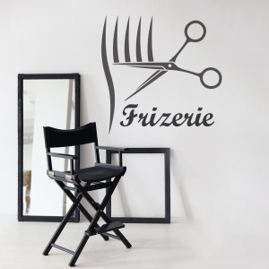 Sticker Frizerie (foarfece si fire de par) - Img 3