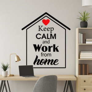 Sticker Keep Calm And Work From Home