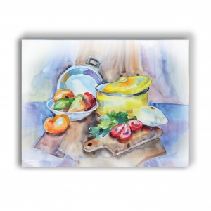 Tablou Bucatarie - Cooking Time (Painting Effect) - Img 3