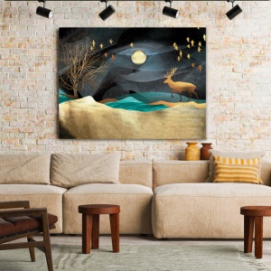 Tablou Canvas Deer And Golden Sands