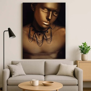 Tablou Canvas - Golden dust portrait - Img 3