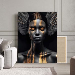 Tablou Canvas - Golden tribal godess - Img 2