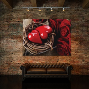 Tablou Canvas Hearts In A Nest - Img 2