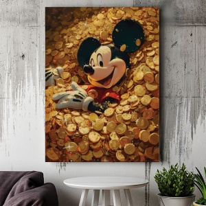 Tablou Canvas Inspirațional - Golden Coins Shower - Img 4