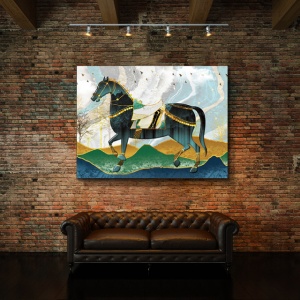 Tablou Canvas Magical Golden Horse - Img 4