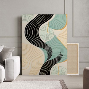 Tablou Canvas Modern Abstract - Contrasting spirals