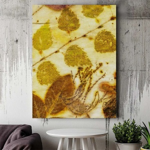 Tablou Canvas Modern Abstract - Urme de frunze pe panza