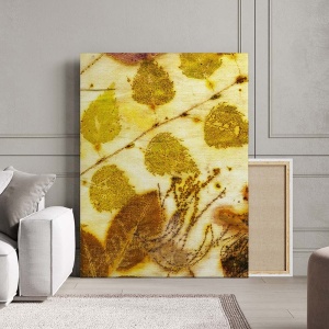 Tablou Canvas Modern Abstract - Urme de frunze pe panza - Img 2