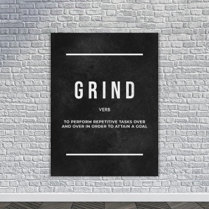 Tablou Canvas Motivational - Grind (definition - black)