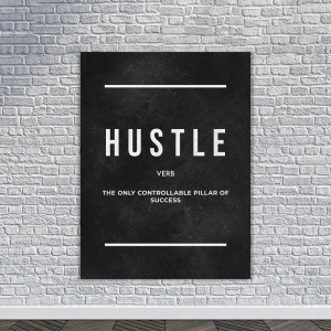 Tablou Canvas Motivational - Hustle (definition - black) - Img 2