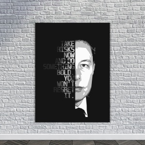 Tablou Canvas Motivational - Take risks (Elon Musk) - Img 3