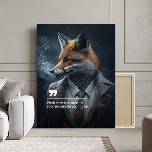 Tablou Canvas Personalizat - Business Animals - Fox (profile) - Img 3