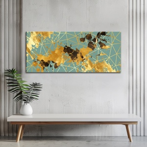 Tablou canvas - Rusty Gold on Light Green (ZAZ 028)