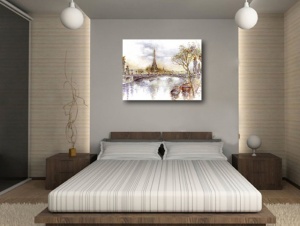 Tablou Canvas - Turnul Eiffel pictura - Img 2