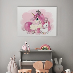 Tablou Copii - Pink Unicorn Family - Img 3