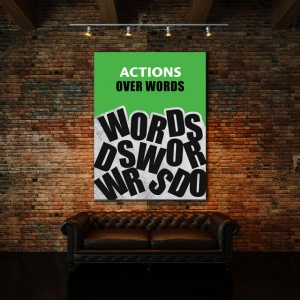 Tablou Motivational - Actions Over Words - Img 3