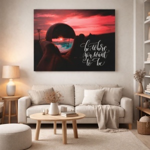 Tablou Motivational - Be Where You Want To Be
