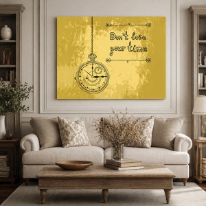 Tablou Motivational - Don't Lose Your Time (Vintage)