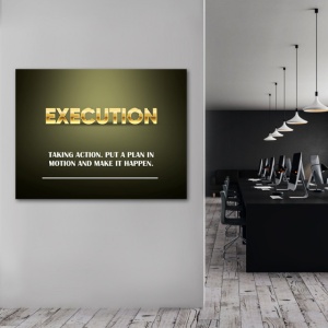 Tablou Motivational - Execution (gold) - Img 4