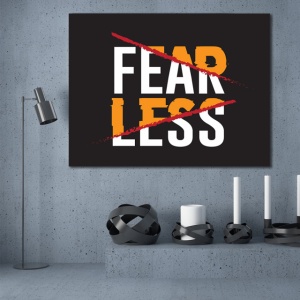 Tablou Motivational - Fearless (red marks) - Img 4