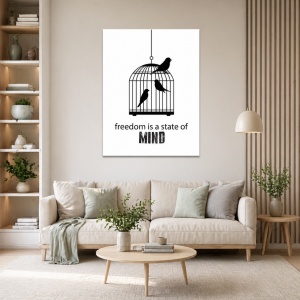 Tablou Motivational - Freedom Is A State Of Mind