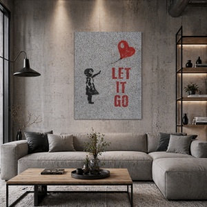 Tablou Motivational - Let It Go (Banksy)
