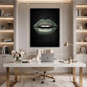Tablou Motivational - Money Lips