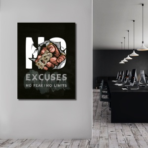 Tablou Motivational - No excuses (boss) - Img 3