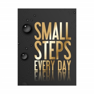 Tablou Motivational - Small steps everyday (gold) - Img 4