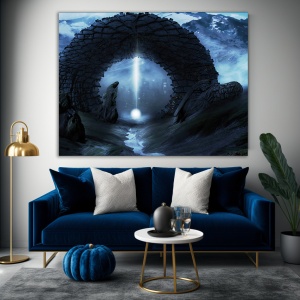 Tablou Portal and statues