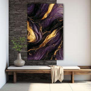 Tablou Purple and Gold Marble (087) - Img 3