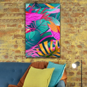 Tablou Vegetatie - Exotic Rainbow Leaves (093)