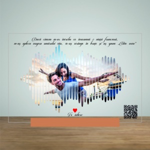 Wave Sound Personalizat Din Acrilic Cu Poza - Mesaj Text Si Melodia Voastra Youtube - Img 4