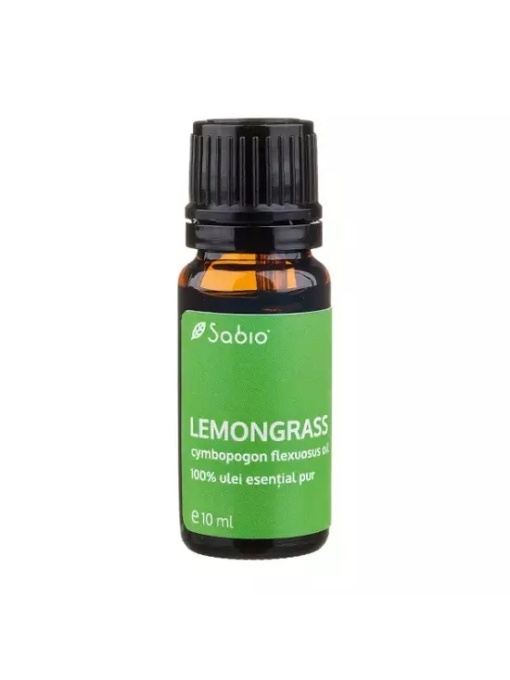 Ulei 100% pur esential Lemongrass, 10 ml, Sabio