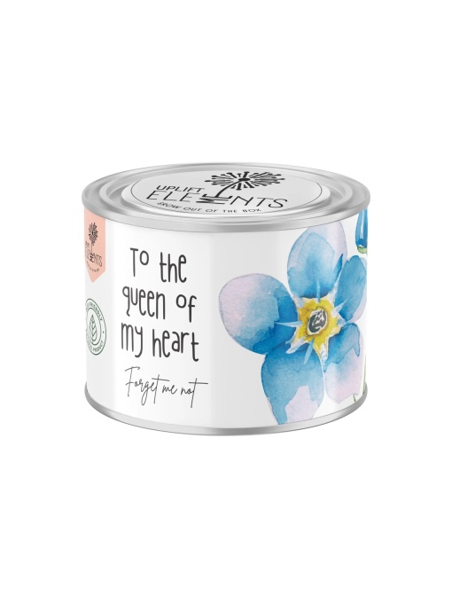 Zâmburi cu Grai | Kit de Grădinărit Urban „To the queen of my heart”, Floare de nu-mă-uita
