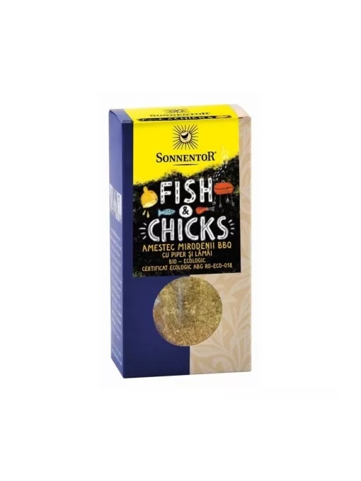 Condiment amestec Bio Barbeque pentru peste si pui Fish and Chicks, 55 g, Sonnentor