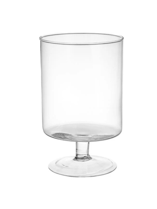 Vas de sticlă cu picior pentru terariu deschis, TerraElevate, Ø15x24 cm