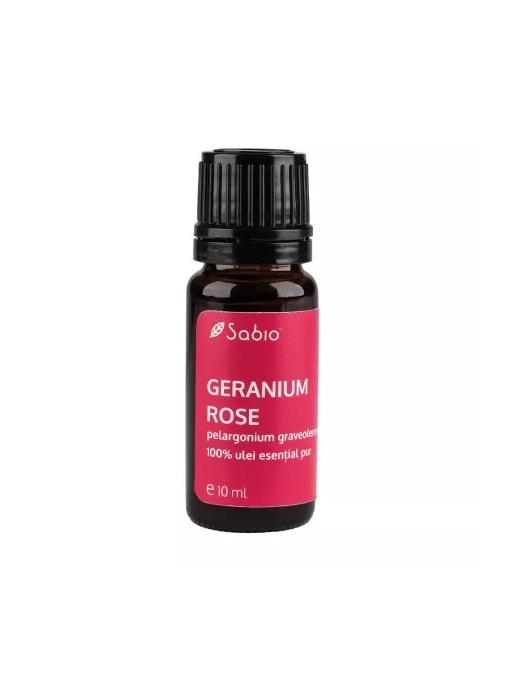 Ulei 100% pur esential Geraniu Rose, 10 ml, Sabio